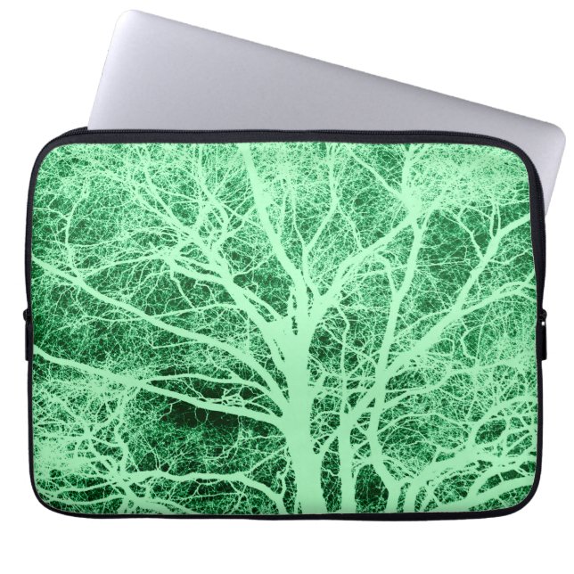 Capa Para Notebook Árvore verde silhuetada (Frente)
