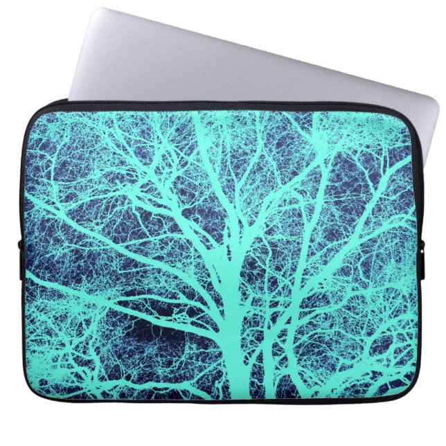 Capa Para Notebook Árvore verde silhuetada (Frente)