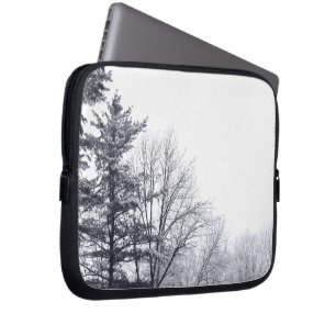 Capa Para Notebook Árvores cobertas por neve: Horizontal