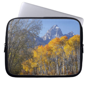 Capa Para Notebook Árvores de Aspen com a cordilheira Teton