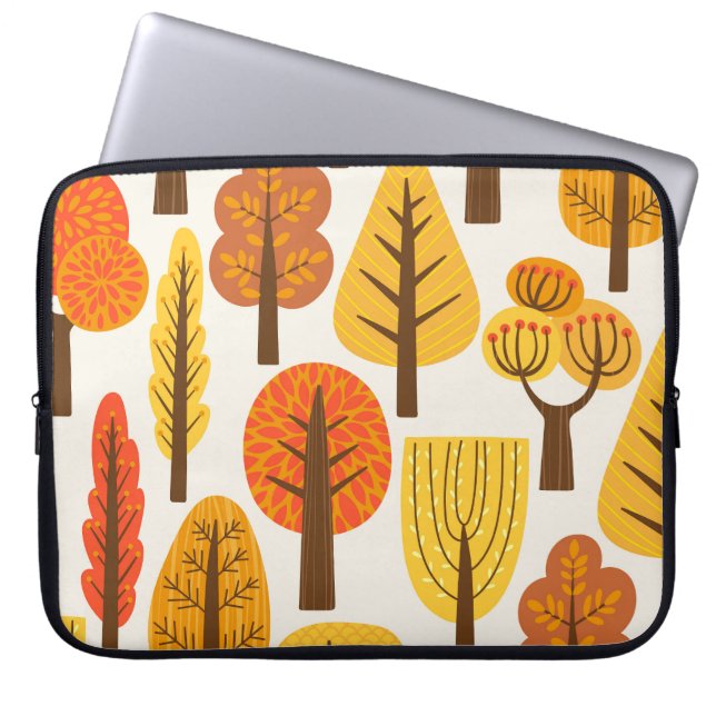 Capa Para Notebook Árvores de outono, padrão perfeito. (Frente)