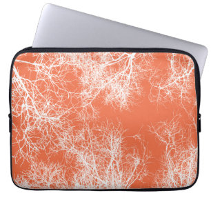 Capa Para Notebook Árvores-de-vidro laranja e branco