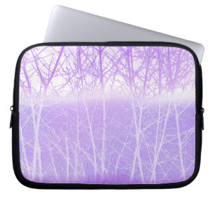Capa Para Notebook Árvores Nebulosas Congeladas em Lilás Lavanda