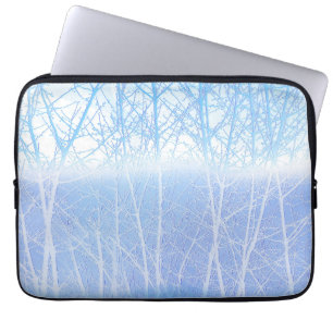 Capa Para Notebook Árvores Nebulosas Geladas Baby Blue