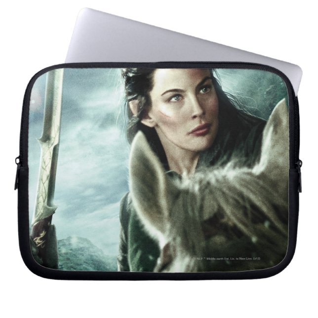 Capa Para Notebook ARWEN™ em neve e espada (Frente)