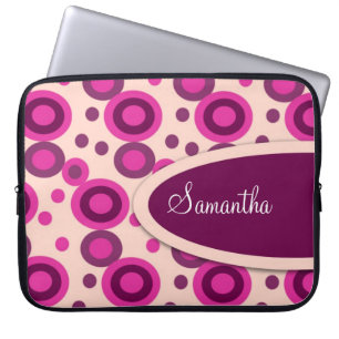 Capa Para Notebook As bolinhas personalizaram a bolsa de laptop: Rosa