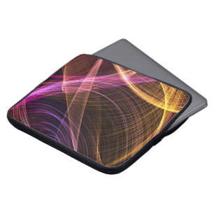 Capa Para Notebook As bolsas de laptop ABSTRATAS do roxo e do ouro