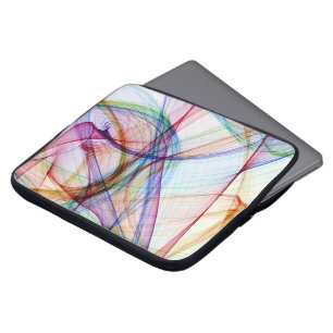 Capa Para Notebook As bolsas de laptop brancas e azuis ABSTRATAS