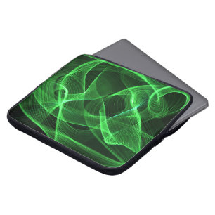 Capa Para Notebook As bolsas de laptop verdes ABSTRATAS