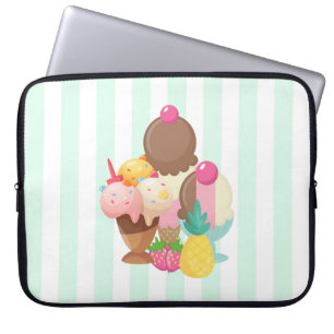 Capa Para Notebook As colheres do sorvete com polvilham