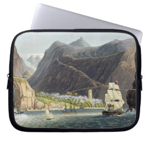 Capa Para Notebook As estradas, St Helena, gravado por Robert Havell