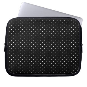 Capa Para Notebook As mini bolinhas em preto e branco personalizam-no
