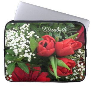 Capa Para Notebook As tulipas vermelhas elegantes personalizaram a