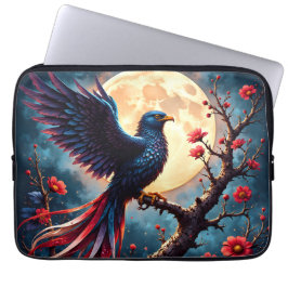 Capa Para Notebook Asa Crepuscular Carmesim – Ave de Fantasia Mística