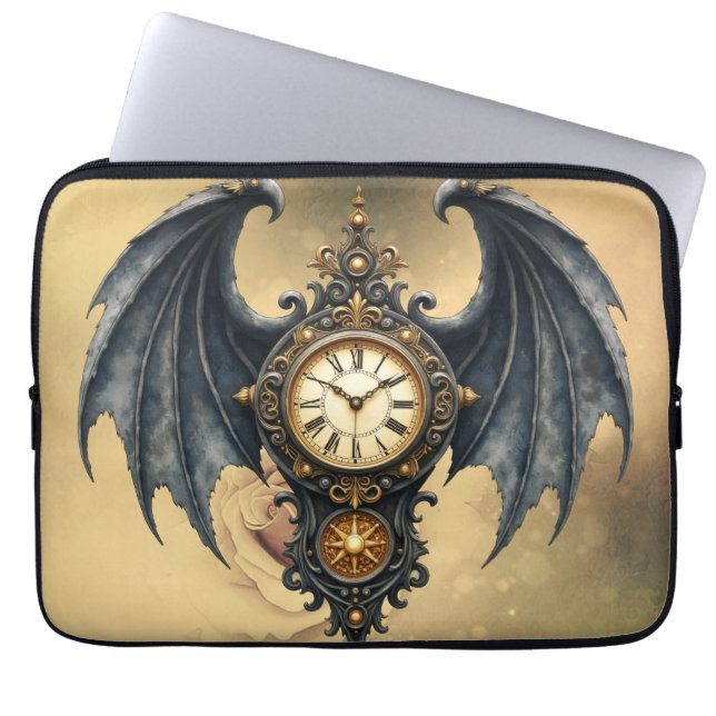 Capa Para Notebook Asas da Eternidade – O Guardião Atemporal.  (Frente)