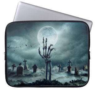 Capa Para Notebook Ascensão Da Mão Zombie Do Esqueleto Para Fora De U