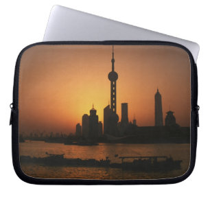 Capa Para Notebook ÁSIA, China, Xangai Vista da TV Oriental Pearl