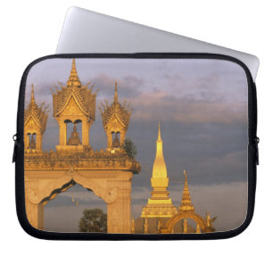 Capa Para Notebook Ásia, Laos, Vientiane. Templo That Luang.