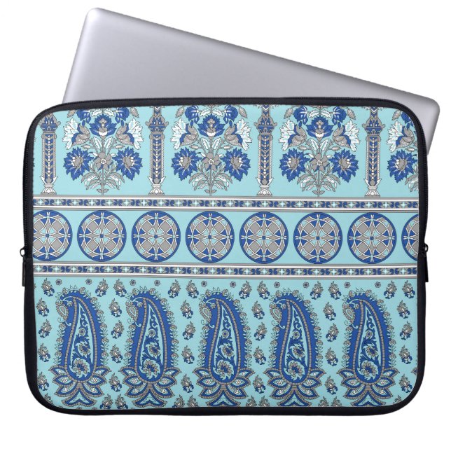 Capa Para Notebook Asian Paisley Border: Design tradicional. (Frente)