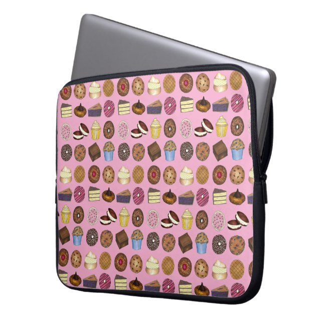 Capa Para Notebook Assar Venda Ameaça Cupcake Cookie Pie Brownie Rosq (Frente Esquerda)