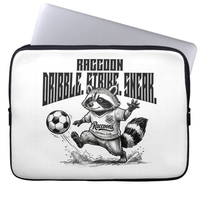 Capa Para Notebook "Astro de Futebol de Mapache - Drible Golpe Furtiv (Frente)