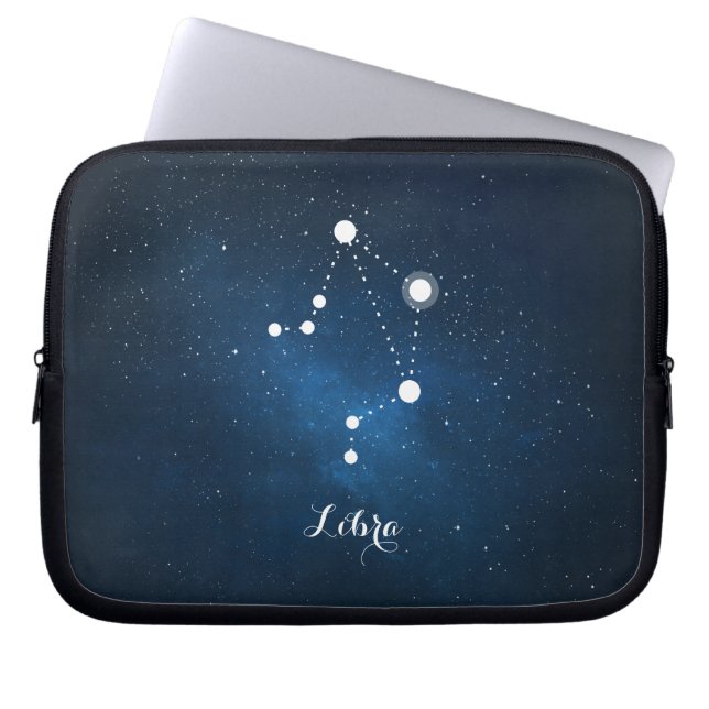 Capa Para Notebook Astrologia Blue Nebula Libra Símbolo Zodiac (Frente)