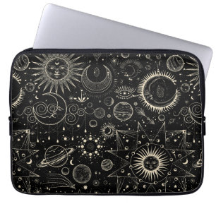 Capa Para Notebook Astrologia tarot mágica padrão celestial boho