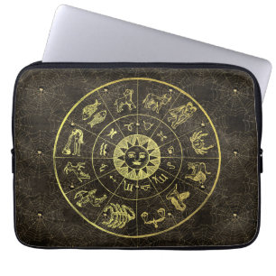 Capa Para Notebook Astrologia Vintage Zodiac e Cobweb Magical