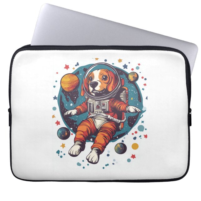 Capa Para Notebook Astronaut Beagle � Explorador Espacial Cão (Frente)