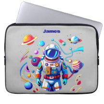 Astronauta Colorida e Univers em Cores Negros