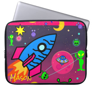 Capa Para Notebook Astronauta de Aliens Espaciais de Bolsa de laptop