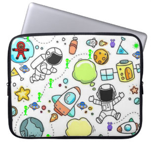Capa Para Notebook Astronauta dos Aliens Espaciais da bolsa de laptop