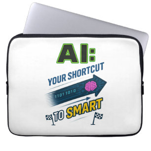 Capa Para Notebook Atalho AI para Inteligência Artificial Smart Funny