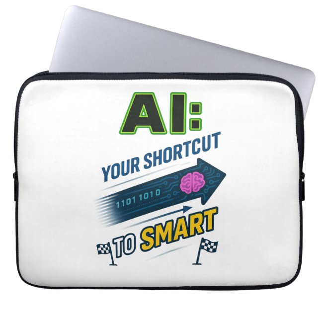 Capa Para Notebook Atalho AI para Inteligência Artificial Smart Funny (Frente)