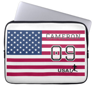 Capa Para Notebook Atleta de Futebol Americano Personalizado Patrióti