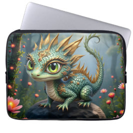 Capa Para Notebook Auren – Pequeno Dragão da Floresta Esmeralda