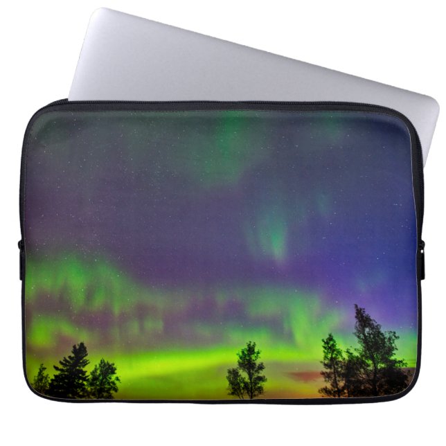 Capa Para Notebook Aurora Boreal | Manitoba Canadá (Frente)