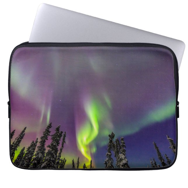 Capa Para Notebook Aurora Borealis | Fairbanks, Alaska (Frente)