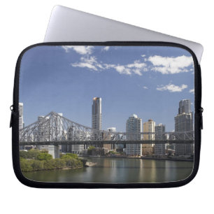 Capa Para Notebook Austrália, Queensland, Brisbane, Story Bridge,