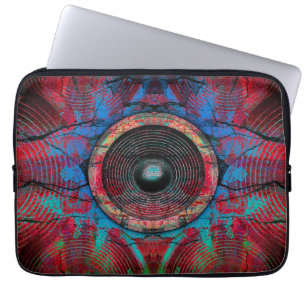 Capa Para Notebook Auto-falante de música vermelha