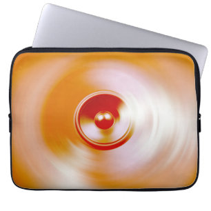 Capa Para Notebook Auto-falante de música vermelha giratória