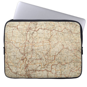 Capa Para Notebook Automobile map Massachusetts Vintage Geographic ca