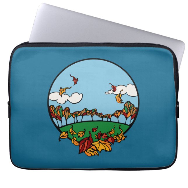 Capa Para Notebook Autumn Landscape Scene (Frente)