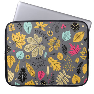 Capa Para Notebook Autumn Leaves: Padrão Escuro Sem Olhos