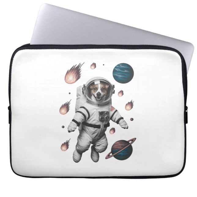 Capa Para Notebook Aventura Espacial Com Um Astronauta Cachorro (Frente)
