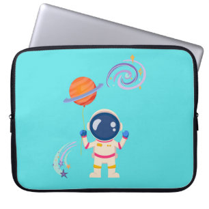 Capa Para Notebook Aventuras de desenho animado espacial.