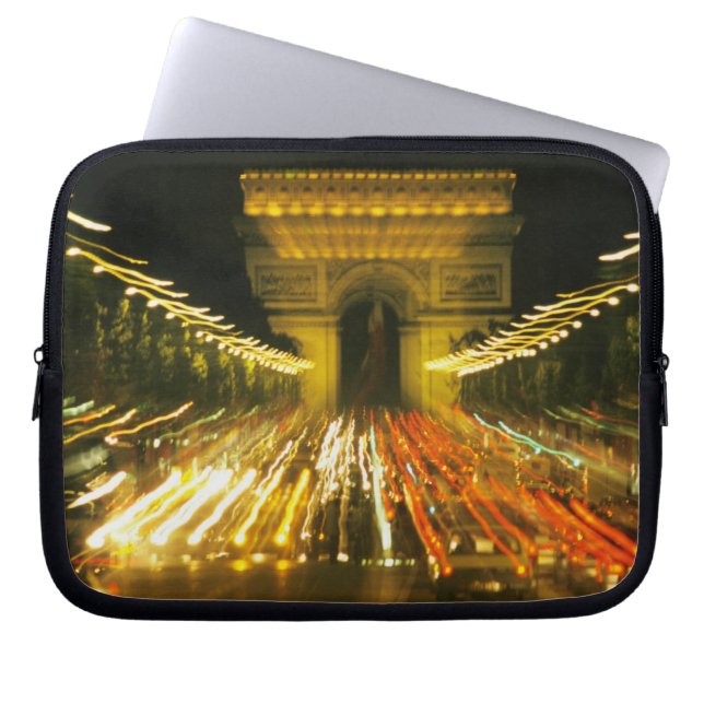 Capa Para Notebook Avenue des Champs-Elysee, Arco do Triunfo, (Frente)