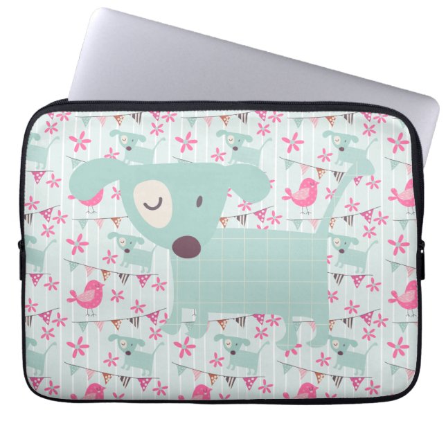 Capa Para Notebook Aves, Cães, Bandeiras, Flores (Frente)