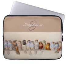 Aves Elegantes Iniciais De Aquarela Monograma