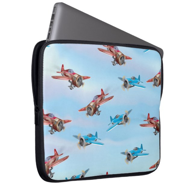Capa Para Notebook Aviões de Brinquedo (Frente Esquerda)